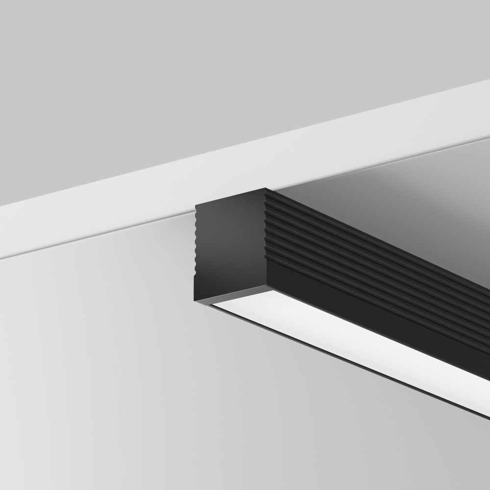Алюминиевый профиль накладной 8x9 (Черный, 2 м), ALM-0809-B-2M 631002, 200*1*1 см, Maytoni  631002, Черный