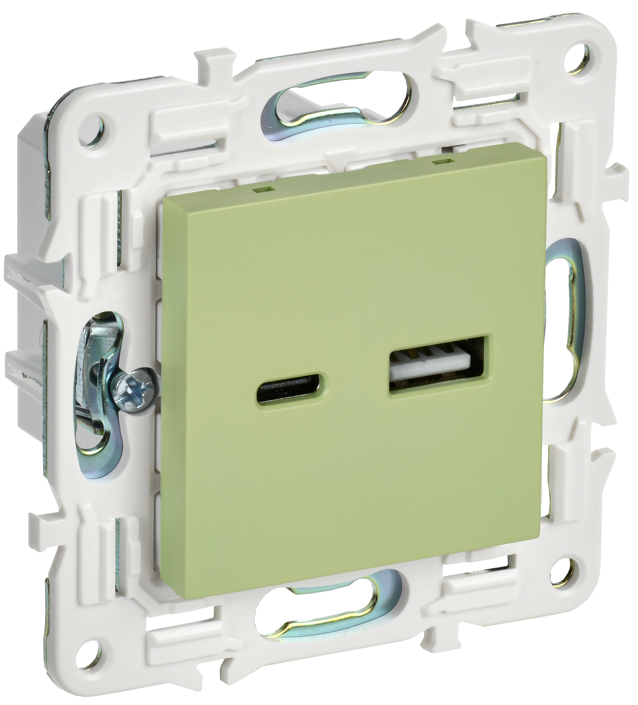 SKANDY Розетка USB A+C 3,1А SK-R14M мятн. IEK, SK-U22-D31-K06