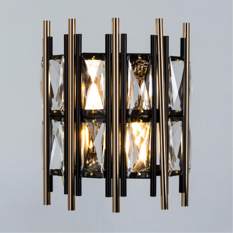 Светильник 24 см, Arte Lamp Alruba A1043AP-2BK, черный-золото
