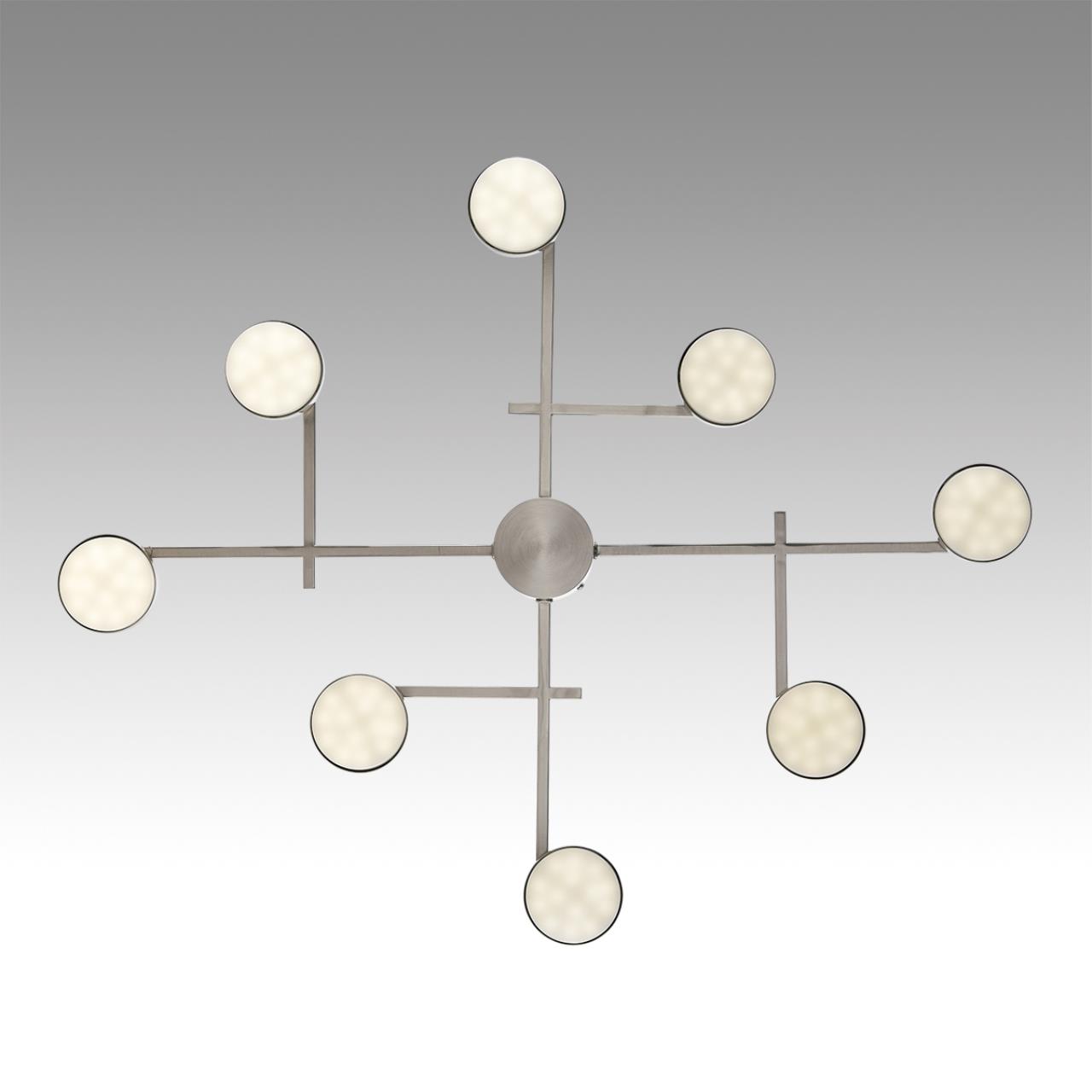 Люстра потолочная 78*8 см, 8*GX53 Lumion Dabra 8115/8C никель