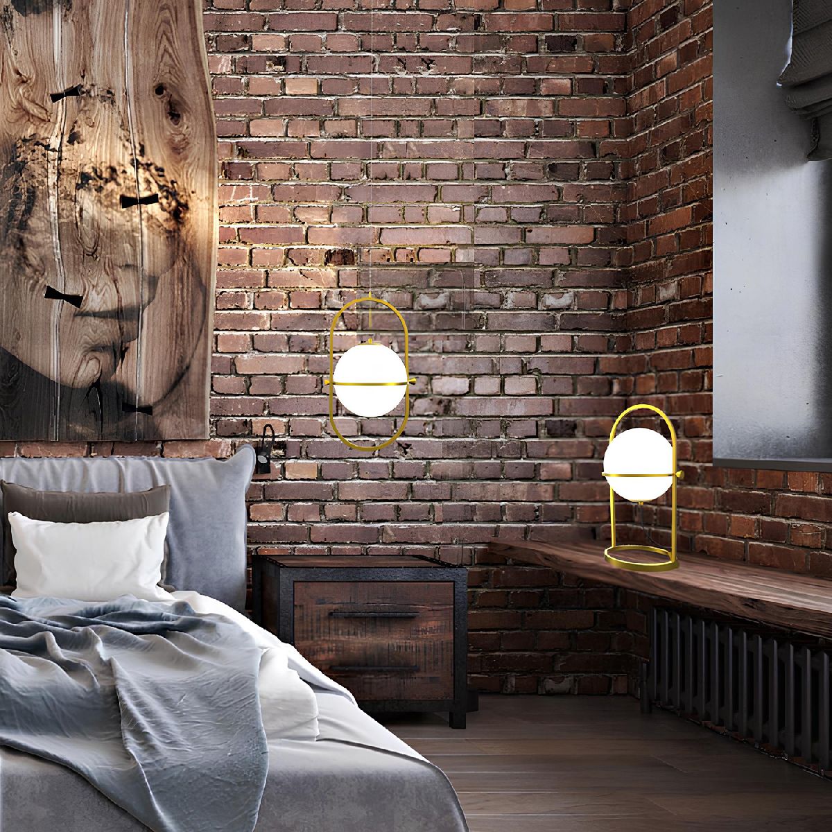 Подвесной светильник 27 см, Crystal Lux NUVOLA SP1, латунь