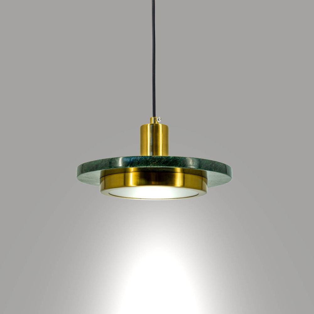 Светильник подвесной *20-180 см, 1*LED*10W, 3000K, Lightera Croix LE129L-20GRB, Латунь