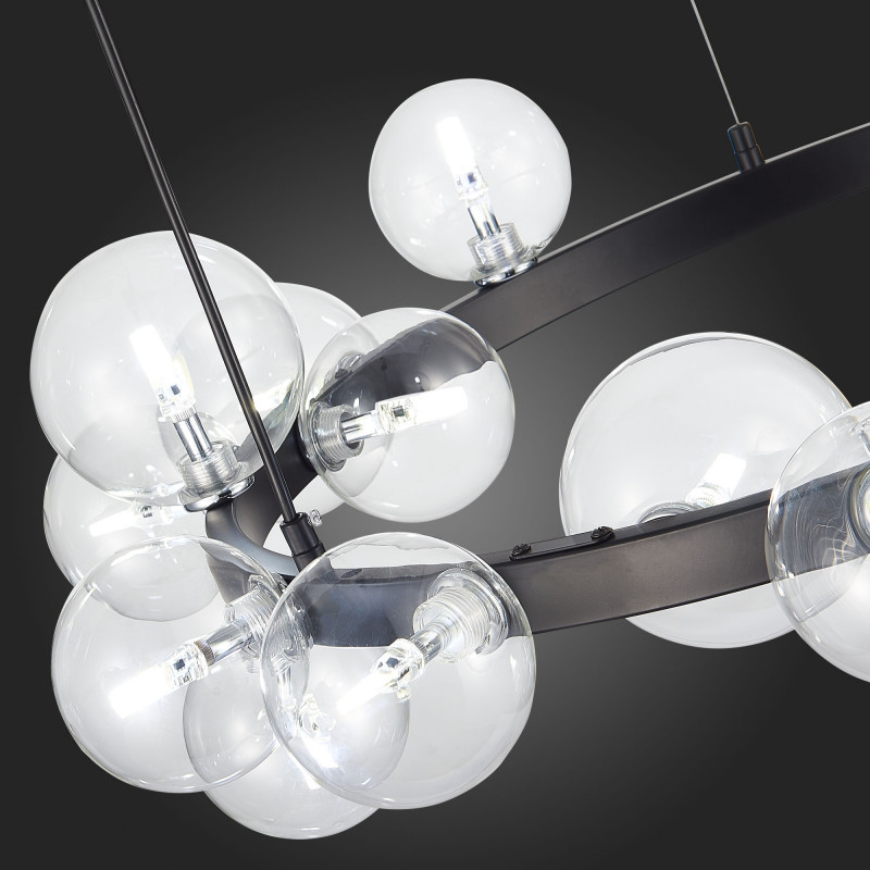 Светильник подвесной 90 см, 75W, 3000K ST LUCE NECTON SL1165.402.15 Черный