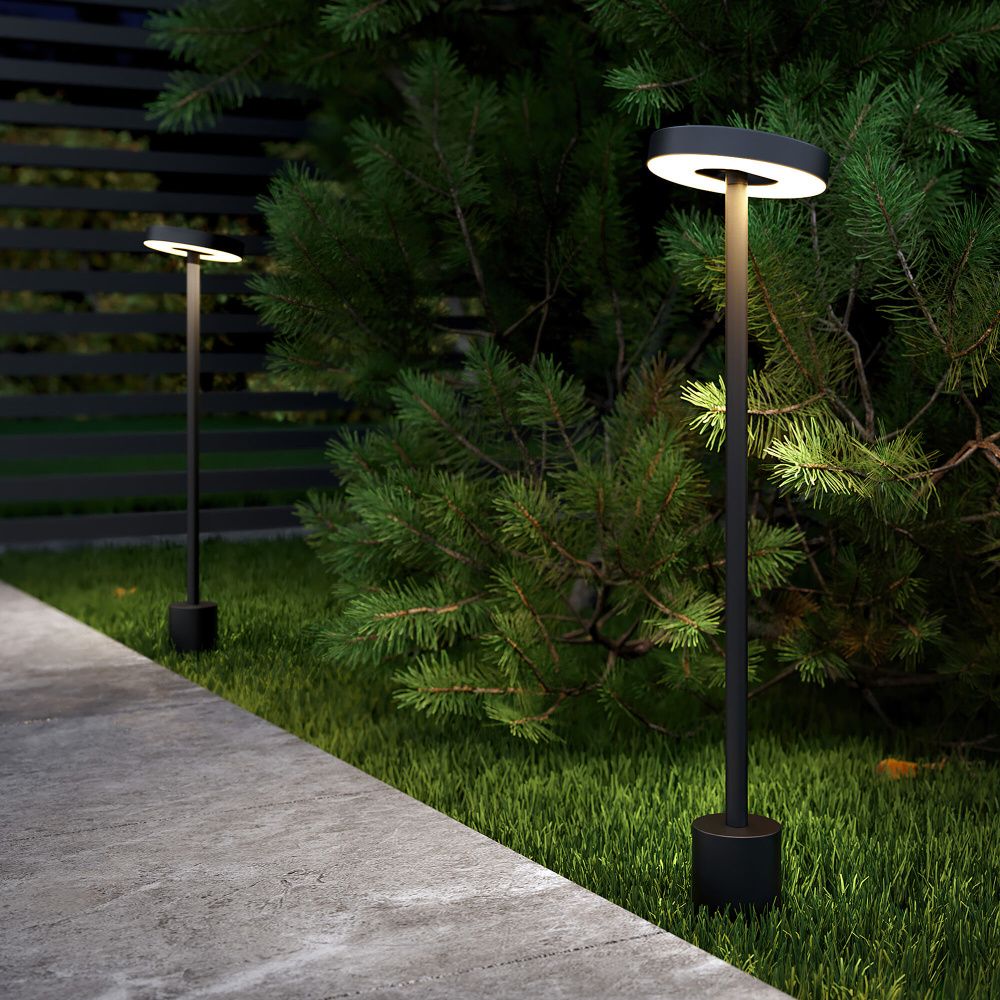 Уличный светильник 11*11*50 см, LED, 12W, 4000K, Elektrostandard Verano 35185/S,