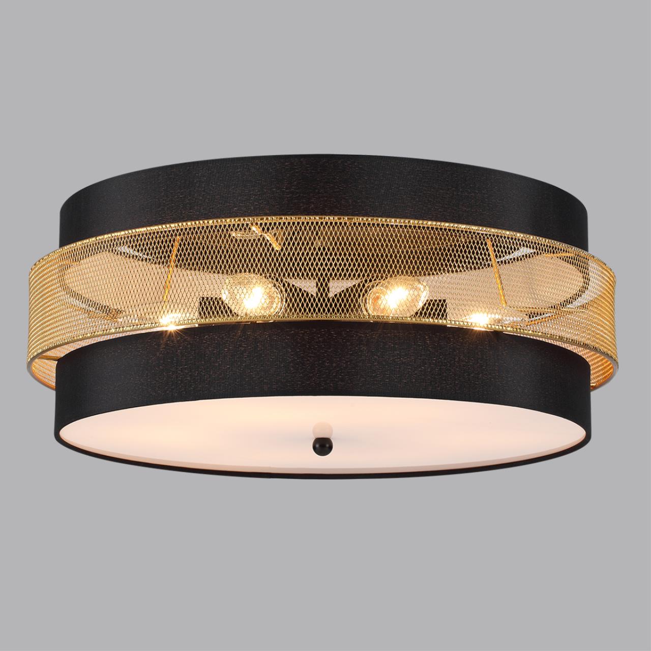 Потолочный светильник 50*20 см, 5*E27 Lumion ANIMAISA 8003/6C черный, золотой