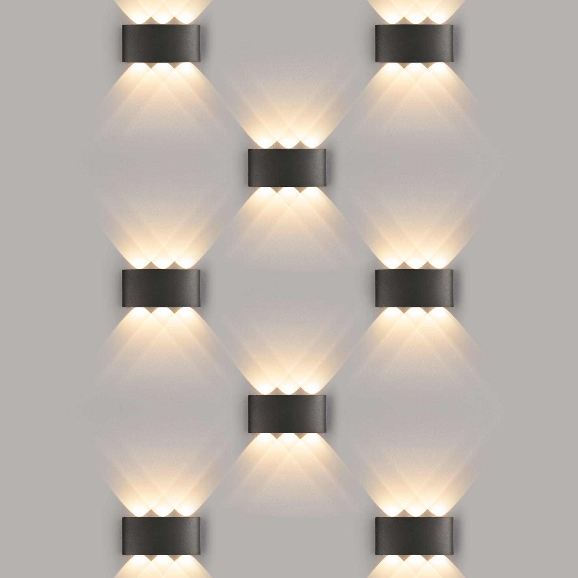 Уличный настенный светодиодный светильник 1551 TECHNO LED TWINKY TRIO черный 1551 TECHNO LED черный Elektrostandard