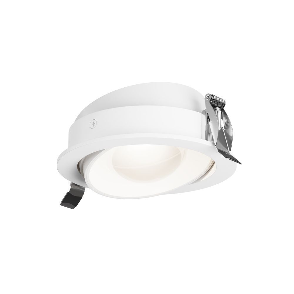Встраиваемый светильник 4,5 см, LED*12W, 3000K, Maytoni Lens 70° DL105-12W3K-W, Белый