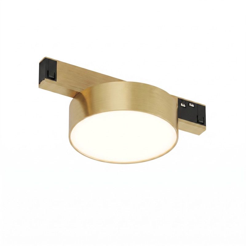 Светильник на шине 16*9,5*5,4 см, *LED*8W, 3000K, Denkirs SHINE PRIME FLOW 3000К | ШАЙН ПРАЙМ ФЛОУ 3000К DK4762-SB, сатинированная латунь