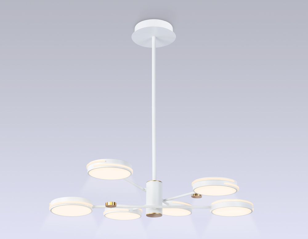 Светильник подвесной 80*78 см, LED 50W, 3000К, белый, золото Ambrella Comfort LineTech FL51635