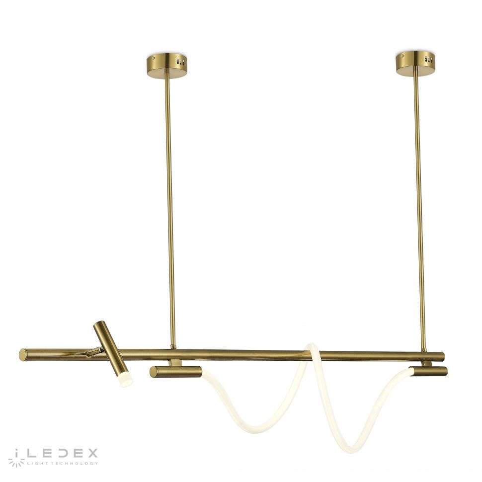 Подвесной светильник 120-100 см, LED*19W, 4000K, iLedex Cross 2313-1200 BR, Латунь