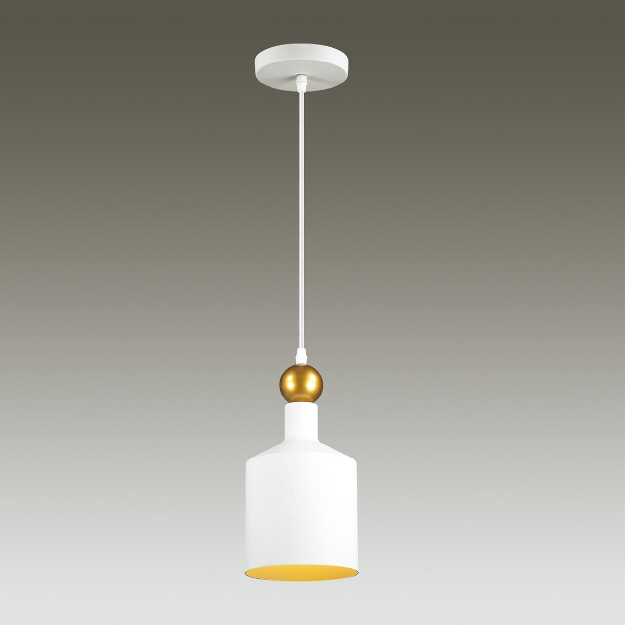Подвесной светильник Odeon Light Bolli 4087/1 белый, диаметр 15 см