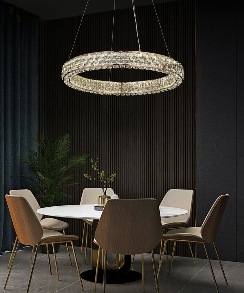 Люстра 89065-800, D800 / H100 LED, 90W, 3000/4000/6000K, Alva Donna, Золото