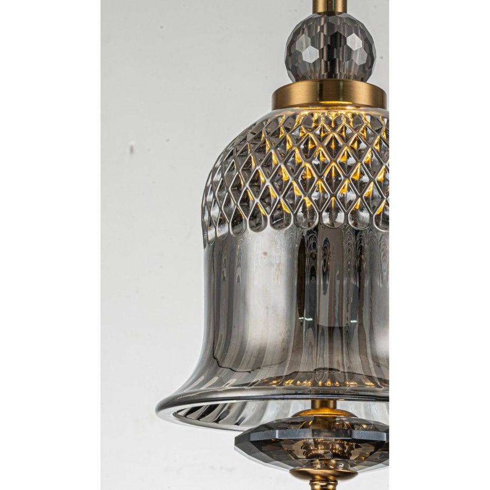 Подвесной светильник 15-84 см, LED*4W, 3000K, Belfast Herbison A1954-A3 GR GL, Черный