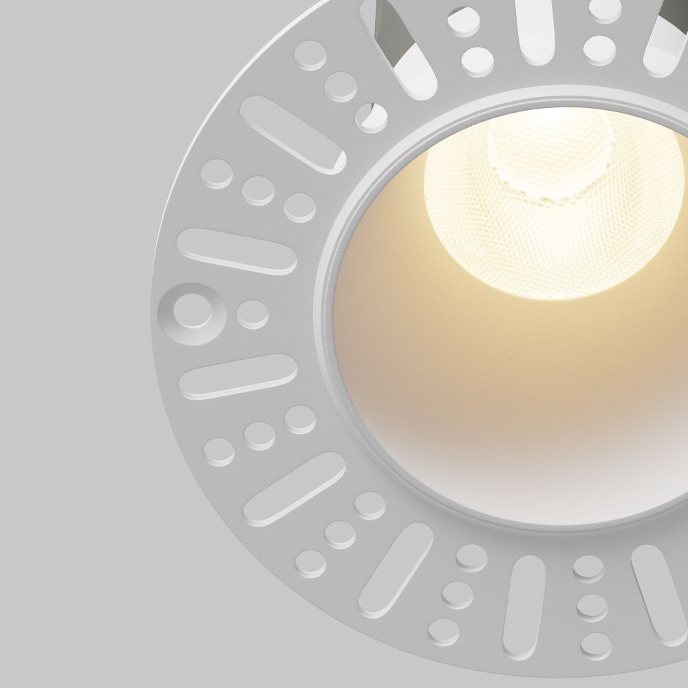 Встраиваемый светильник 9*10 см, вр 6 см, *LED*10W, 3000K, Maytoni Dip DL120-10W-3K-TRS-W, Белый