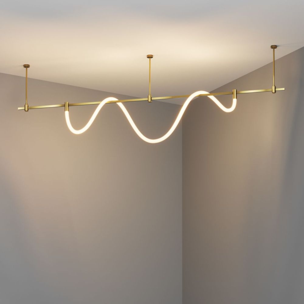 Трековый магнитный светильник 200 см, 27W, 3000K, Maytoni Technical Tau Flarity TR154-1-27W3K-BS, латунь