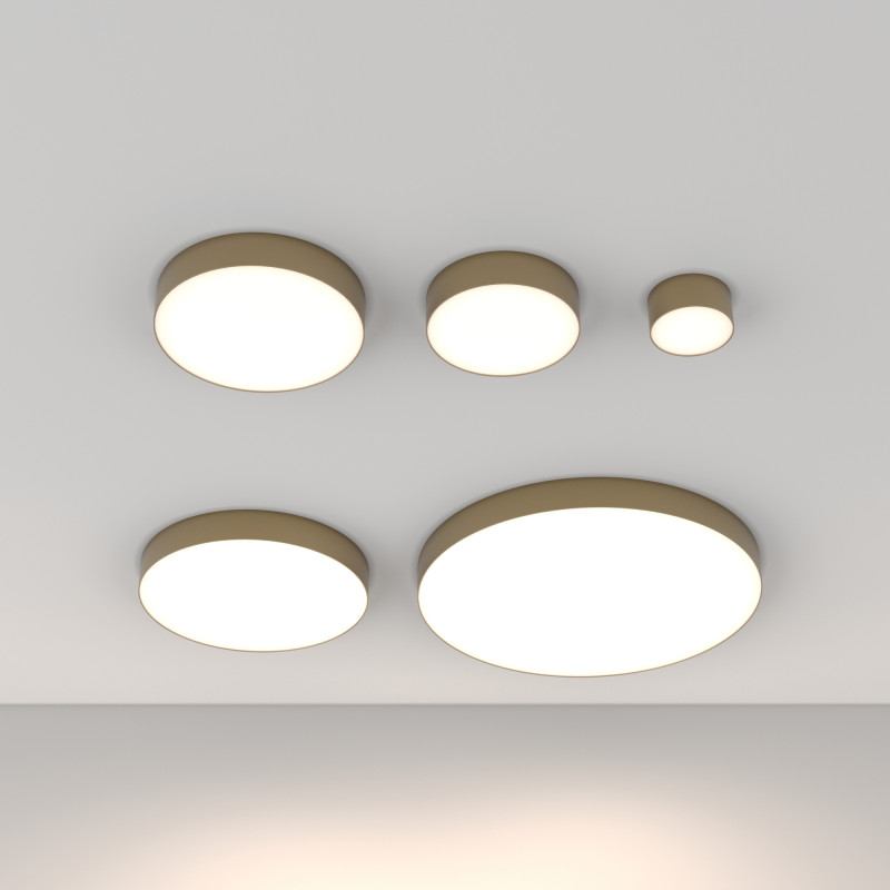 Светильник 60 см, 90W, 4000K, Maytoni Technical Ceiling Zon C032CL-90W4K-RD-MG, матовое золото