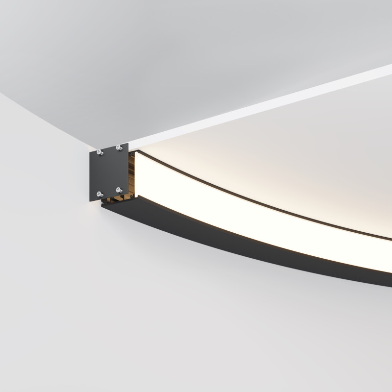 Радиусный профиль ALM-3535R-B-IN-90°-1.5M 3,5*3,5*118,75 см, Maytoni Led Strip черный