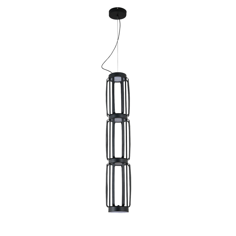 Подвесной светильник 15*15*150 см, LED, 47W, 3000К-6000K, Indigo CAPSULA V000159L черный, 14027/4P Black