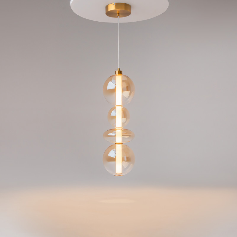 Подвесной светильник 20*20*387 см, LED, 36W, 3000К, Maytoni Futuro MOD307PL-L36BS3K латунный