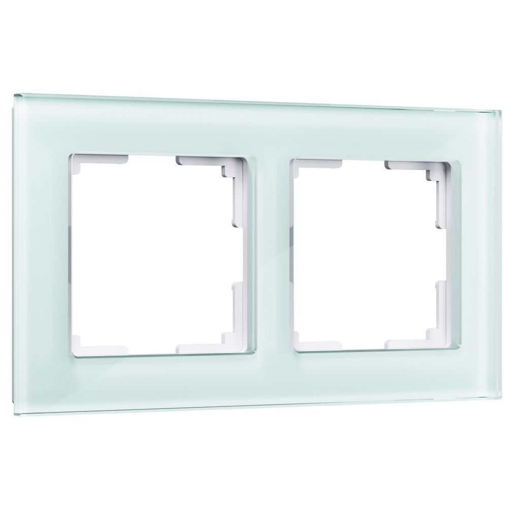 WL01-Frame-02 / Рамка на 2 поста (натуральное стекло,стекло)