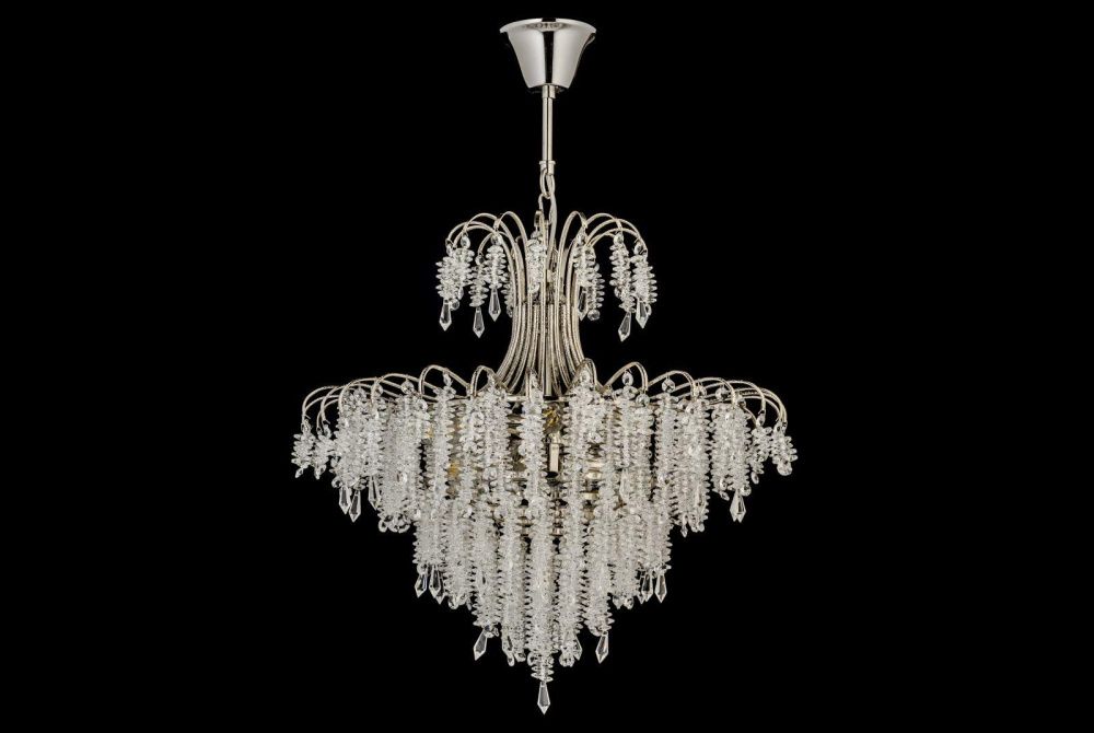 Люстра подвесная *60*50 см, 12*E14*40W, Arti Lampadari Erli Nickel Erli E 1.5.60.105 N, никель