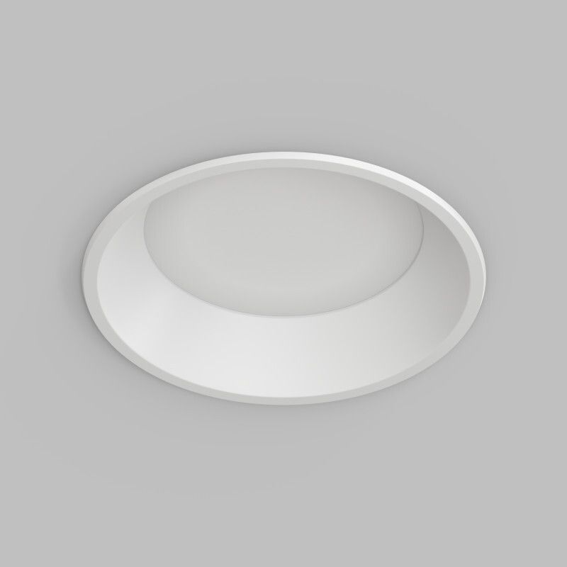 Точечный встраиваемый влагозащищенный светильник 17 см, вр 16 см, 24W, 3000-6500K, Denkirs TRIM DK2452-WH, белый