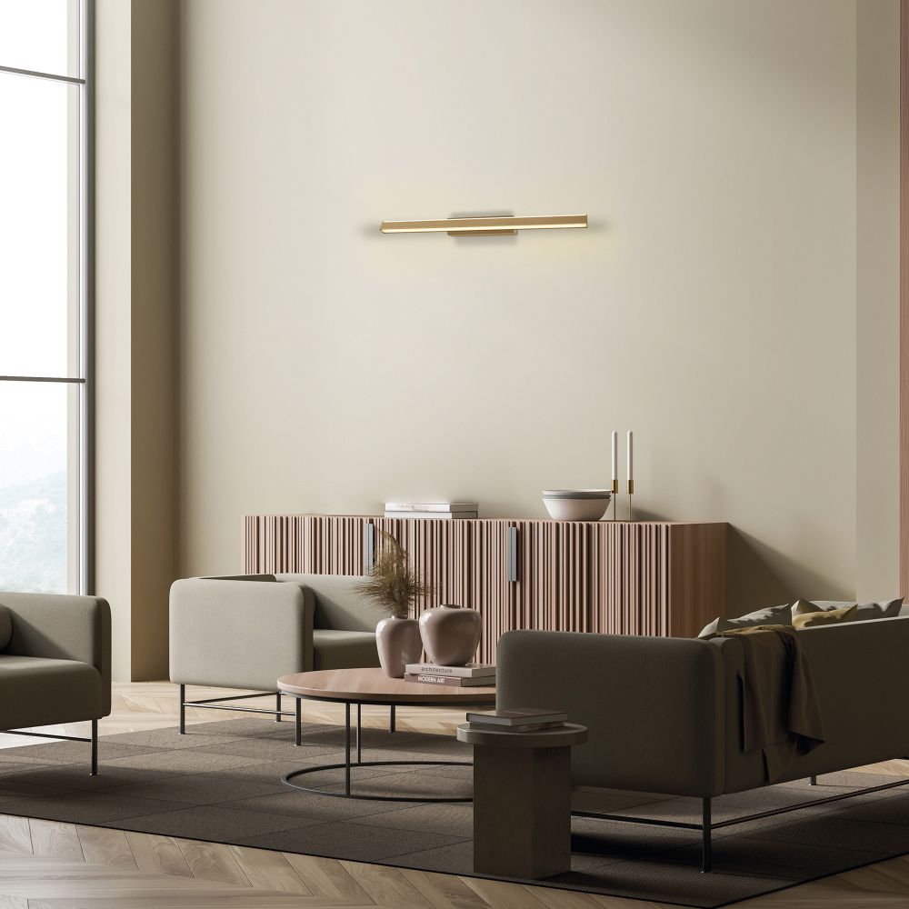 Бра 61,5*6,8*8-8 см, *LED*22W, 3000K, Mantra Lineal MAN8964, золотой