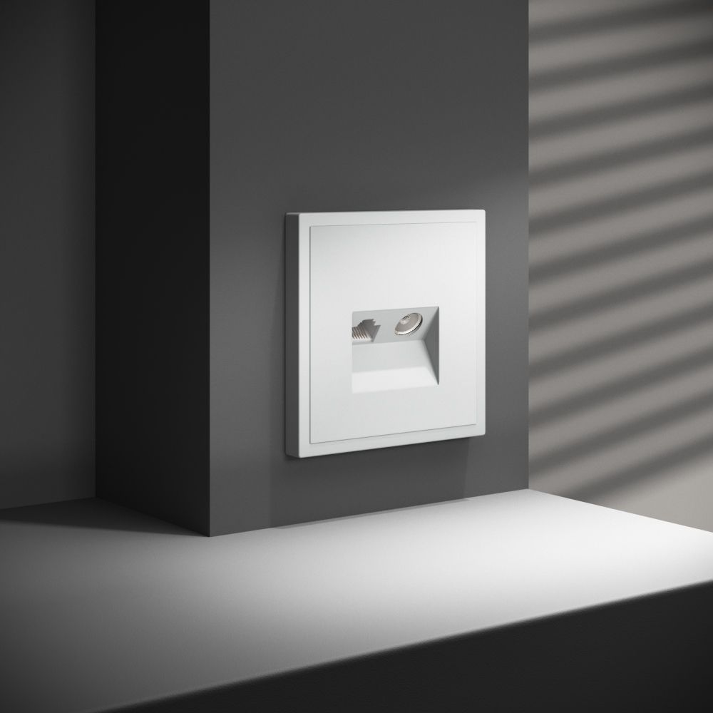 Розетка телевизионная встраиваемая TV+RJ45 кат. 6, белый матовый Voltum S70 VLS060702, Пластик Soft touch