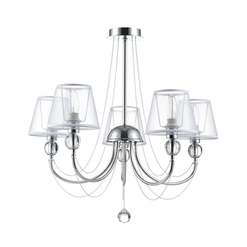 Подвесная люстра Диаметр 63 см Freya Beverly FR5661-PL-05-CH Хром