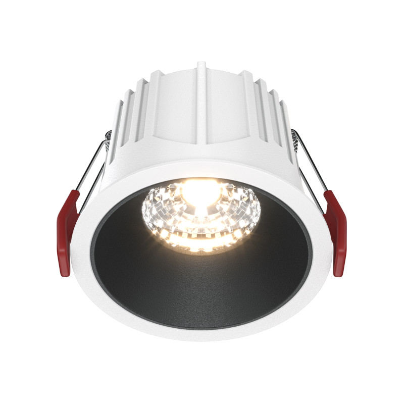 Светильник 9 см, 15W, 3000K, Maytoni Downlight Alfa LED DL043-01-15W3K-RD-WB, белый-черный