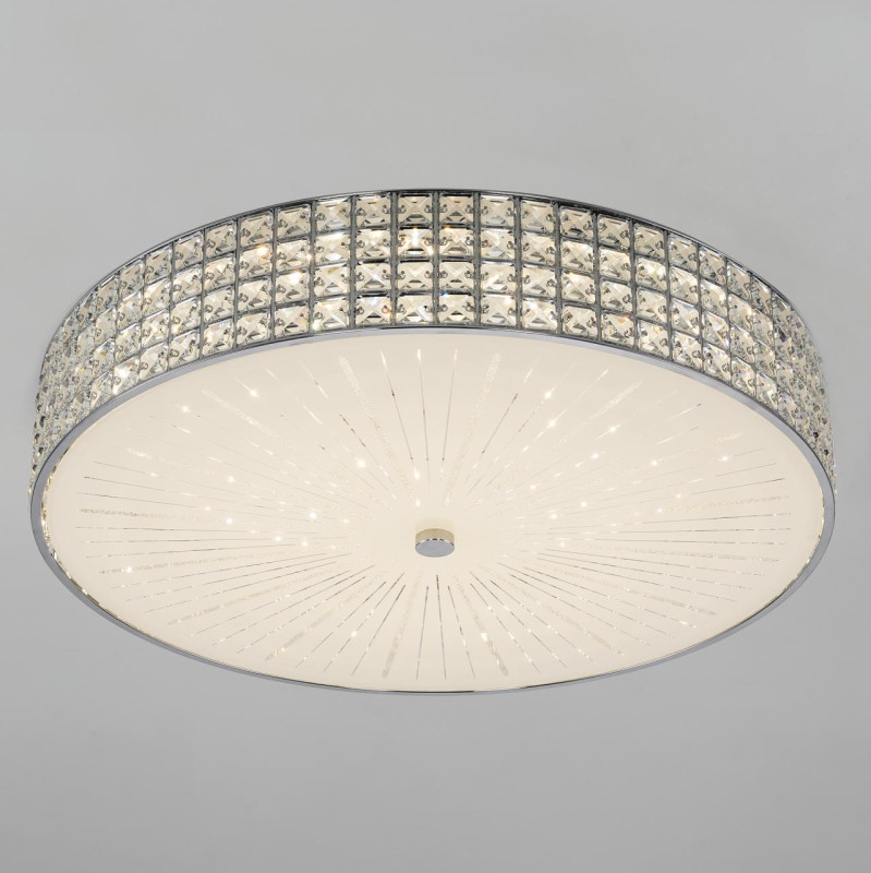 Люстра хрустальная 61 см, 105W, 3000-5500К Citilux Портал CL32410G1 LED RGB с пультом хром