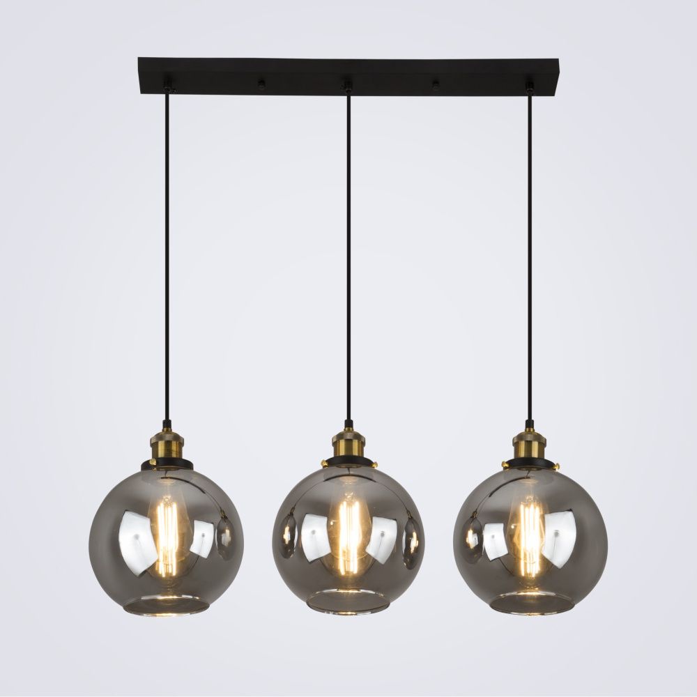 Подвесной светильник 78*18*140 см, Е 27 3x60W, Черный, Золото MODEMODERN MD.1153.680