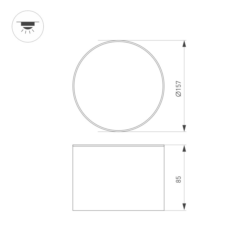 Накладной светильник Arlight 043963 *16*8,5 см, 18W, белый (дневной)K,