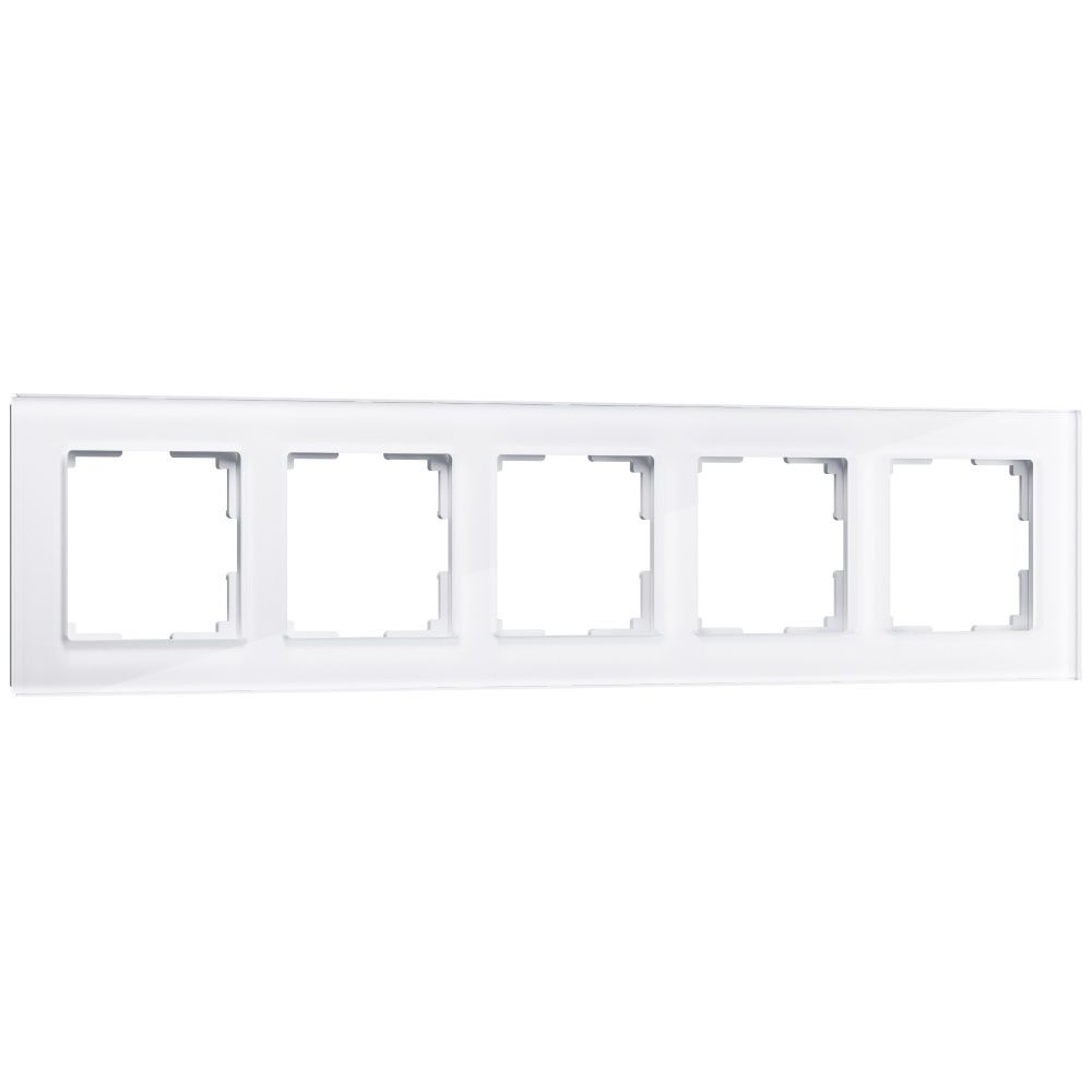 W0051101/ Рамка на 5 постов Favorit (белый,стекло) Werkel 4690389160080