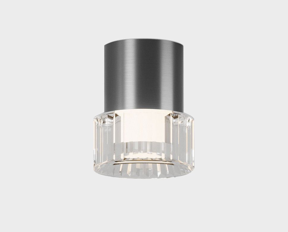 Накладной светильник 8 см, 5W, 3000K, Italline IT014-0202 dark silver, темно-сереброистый