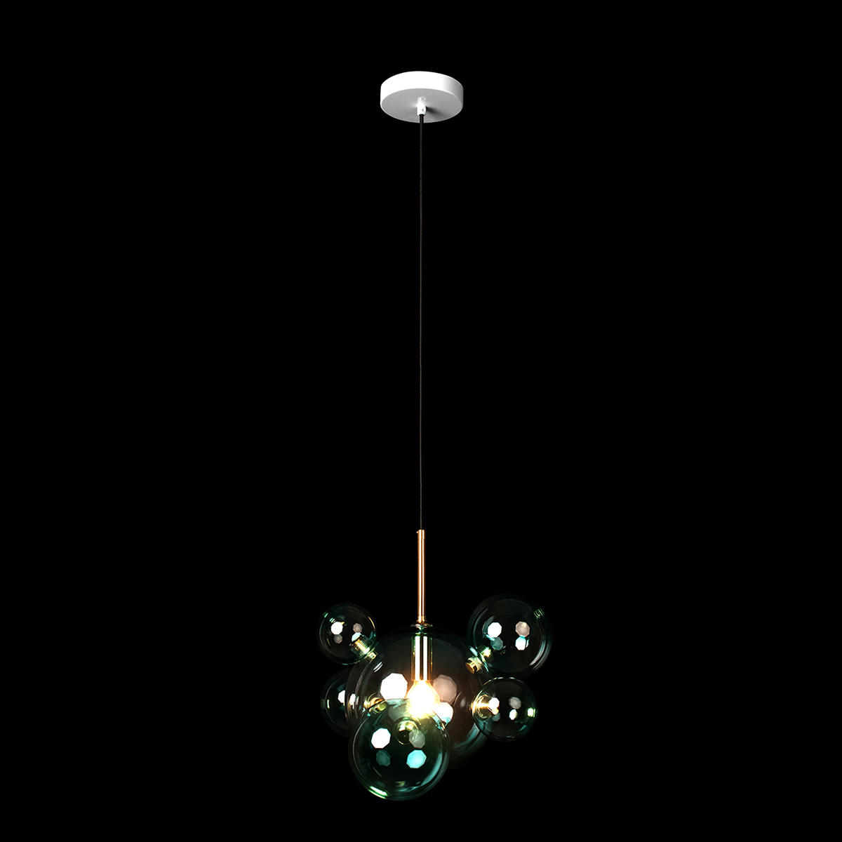 Подвесной светильник 41*31 см, 1*E14*40W LOFT IT Bolle 2027-P6 Blue mini золото