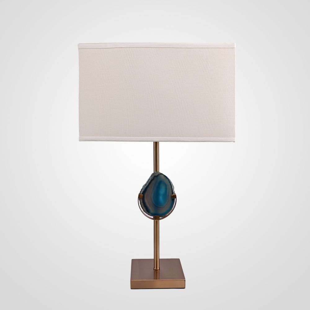 Настольная лампа Blue Agate Table Lamp 41*21*65 см, 1*E27*60W, ImperiumLoft 43.324, Латунь, Синий