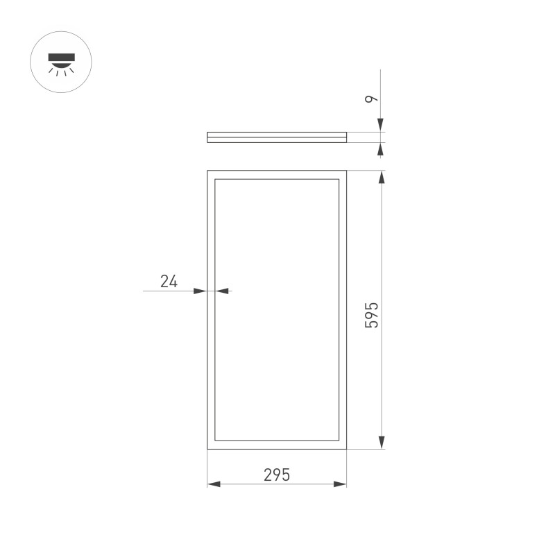 Офисный светильник Arlight 043553 59,5*29,5*0,9 см, 28W, белый (дневной)K,