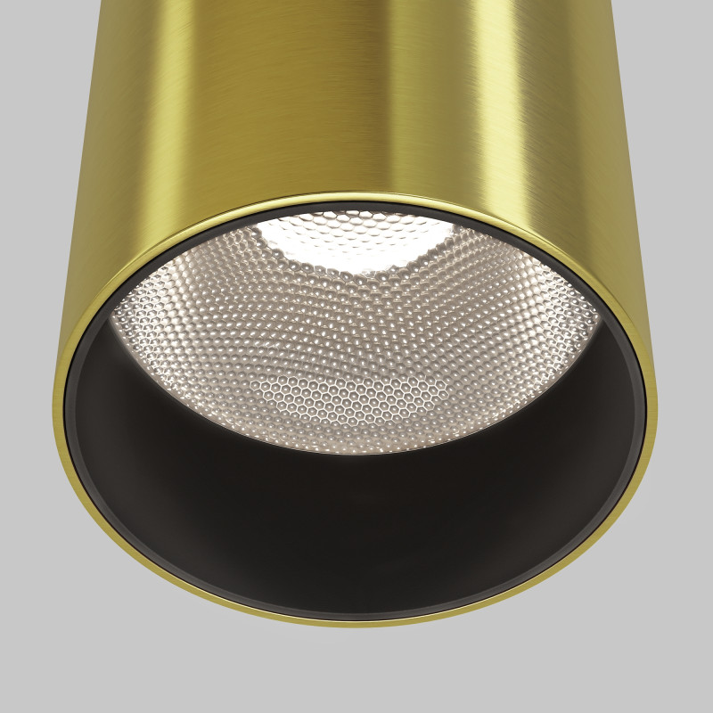 Подвесной светильник 5,2*5,2*30 см, LED, 12W, 4000К, Maytoni Technical FOCUS LED P072PL-L12W4K-BS латунный