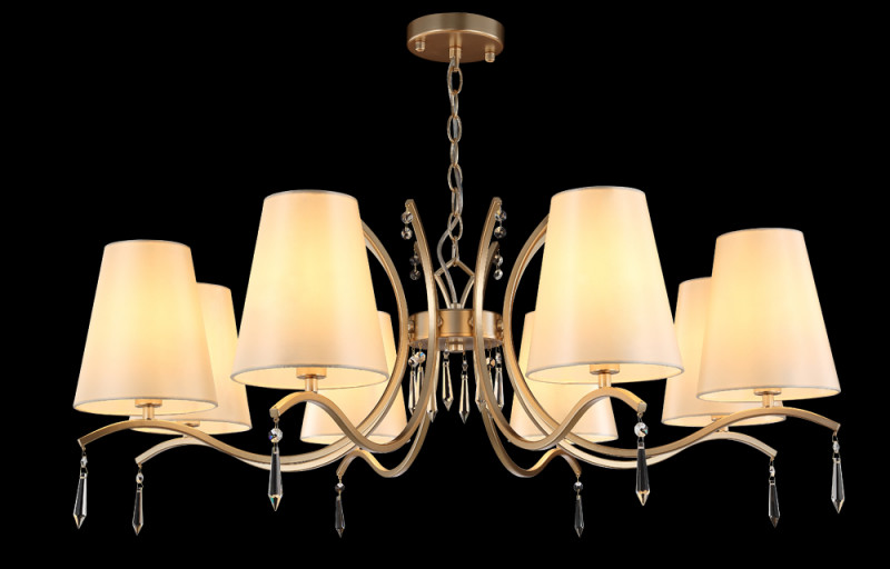 Люстра 95 см, Crystal Lux RENATA SP8 GOLD Золотой