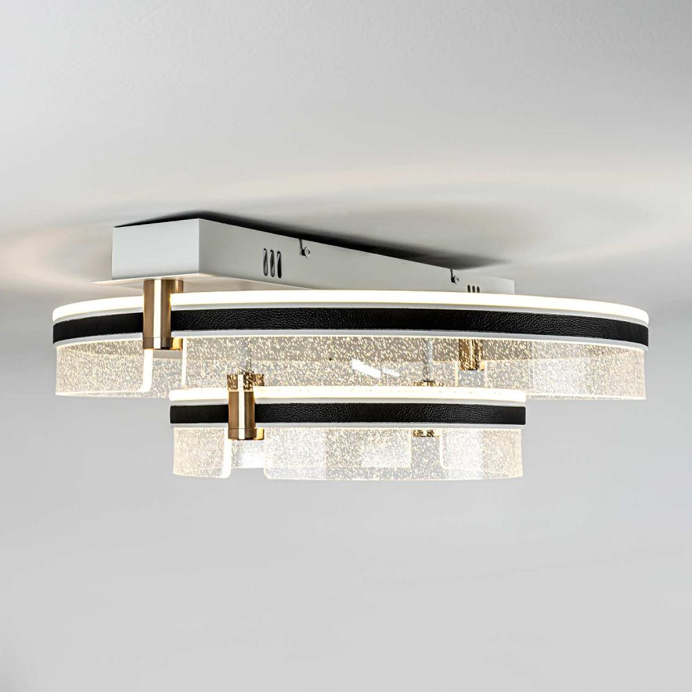 Потолочный светильник *50*20- см, *LED*107W, 3000-6000K, MODELIGHT  MDL.1057.530CL WH, Черный, Золото, Белый