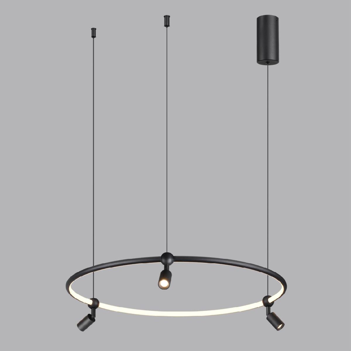 Подвесной светильник 62 см, 52W, 3000K, Odeon Light Keanu 7026/52L, черный