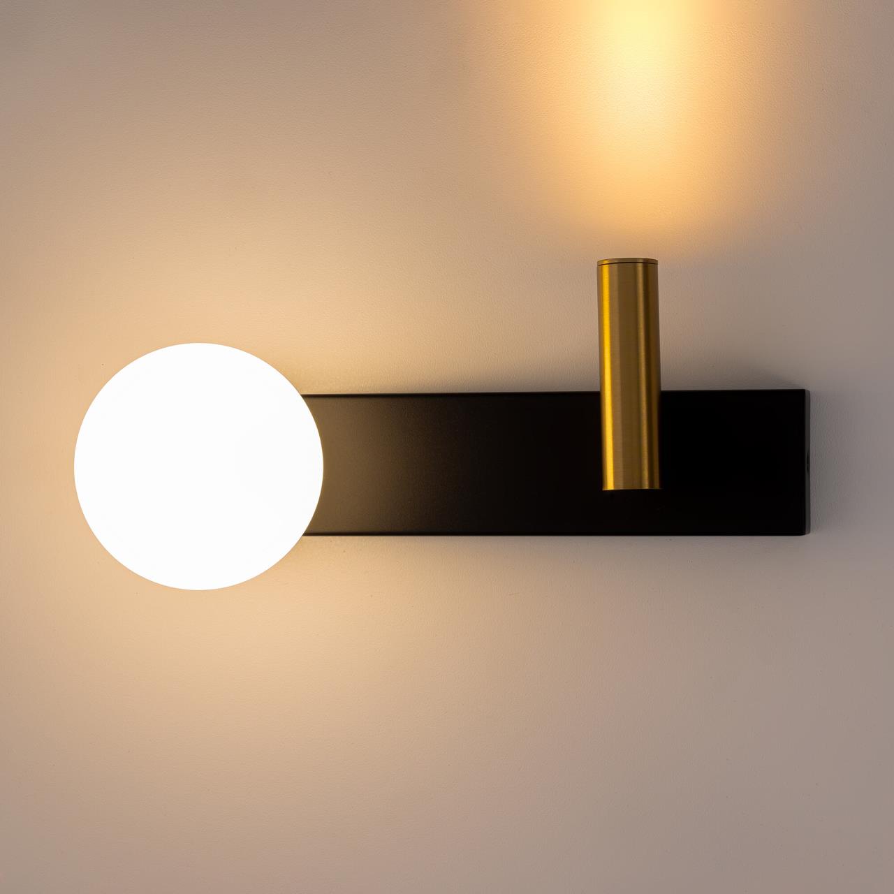 Светильник 29 см, G9+LED, 3000K, Citilux Декарт CL704451, черный-бронза