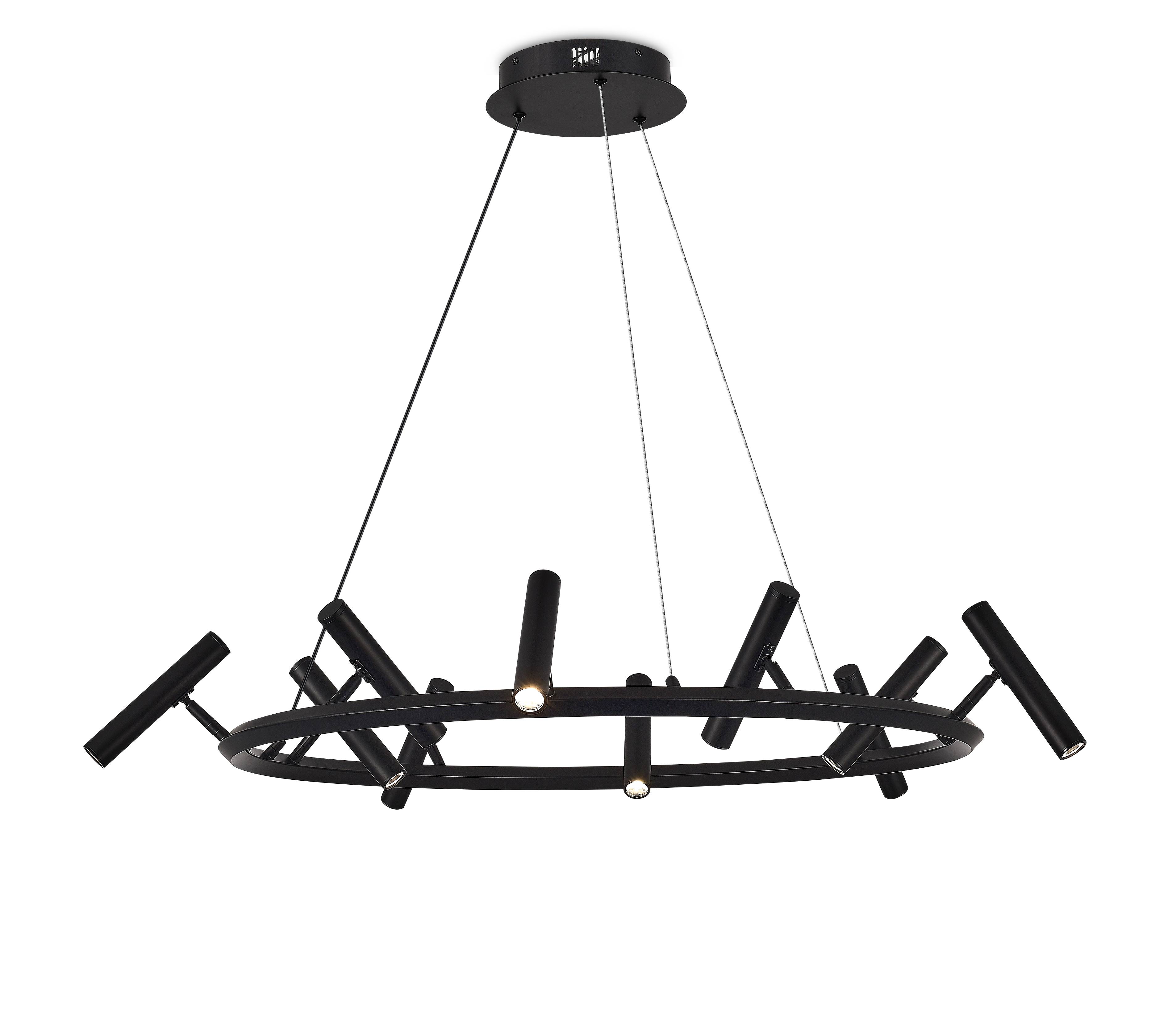 Люстра 1000*1500, LED, 30W 4000K NewRgy LED 2688-DW-100 BLACK, Черный