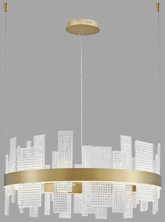 Светильник подвесной Wertmark Lotta WE460.01.303, 70*70 см, золотистый