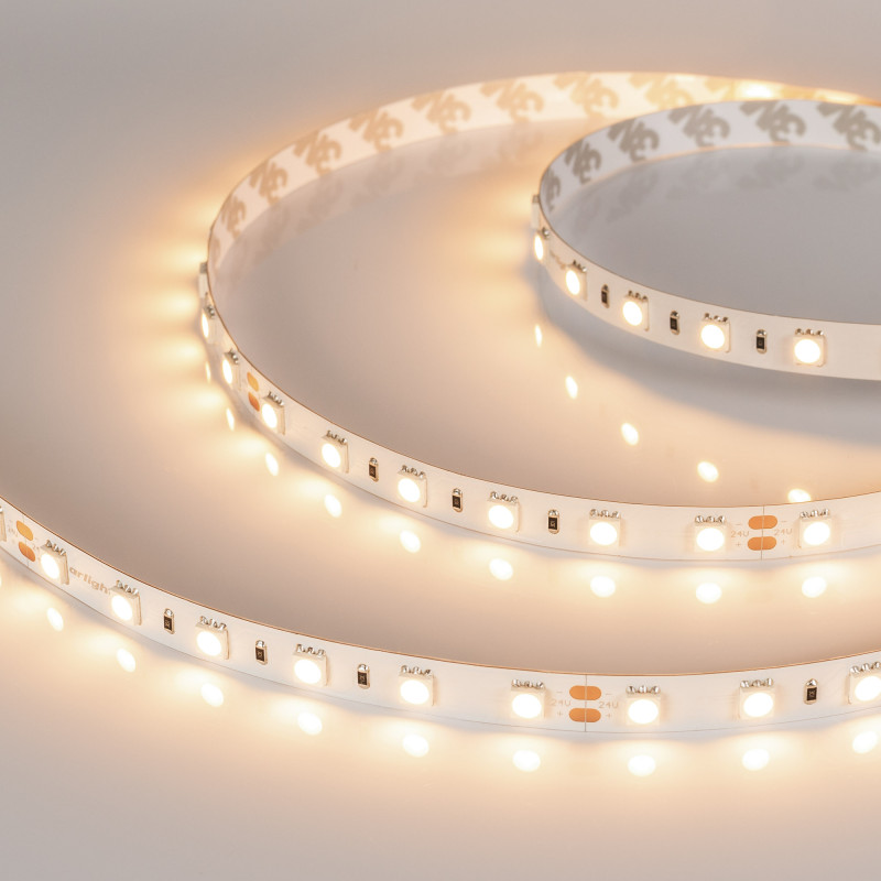 Лента RT-B60-10mm 24V Warm2700 (14.4 W/m, IP20, 5m) (Arlight, 14.4 Вт/м, IP20) 008828(3). Цена указана за 5 метров. Продается кратно 5 метрам.