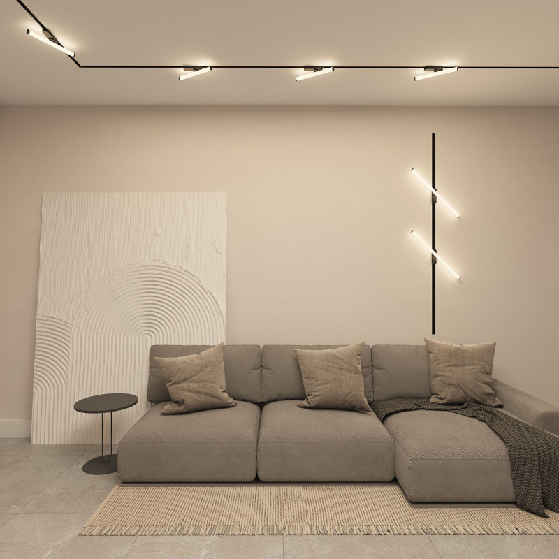 Светильник на шине 60*3,5*8 см, LED * 15W, 4000K, Denkirs Strom DK6648-BK, черный