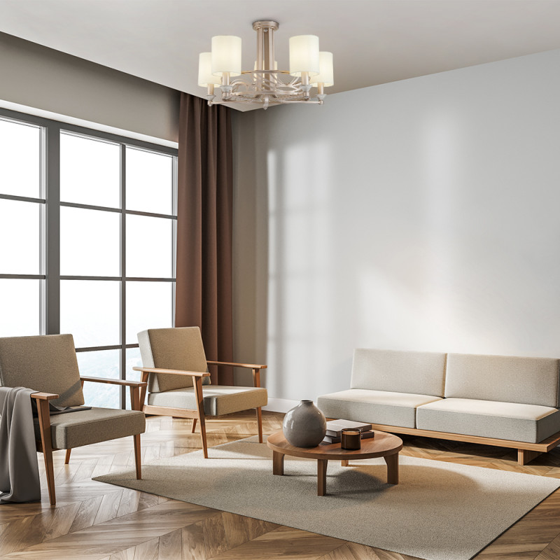 Потолочная люстра Maytoni Vittoria H004CL-05BG, кремовый, диаметр 71см