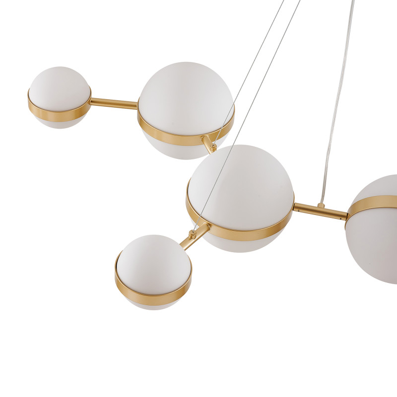 Подвесная люстра 127,5*40*135 см, 8*LED, 60W, 4000К, Favourite Asterismo 4448-8P золотой