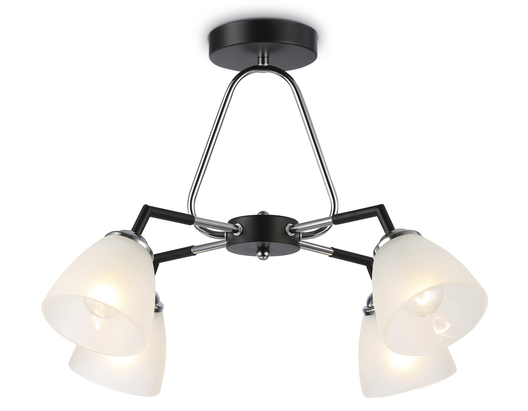Светильник подвесной 59*38 см, E27 W, К, черный, хром Ambrella Traditional Modern TR303293